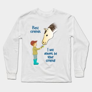 Boy and horse Best friendship Long Sleeve T-Shirt